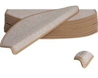 Stufenmatten-Set Camp Halbrund Beige 23,5X65X4,5 Cm 15-Teilig