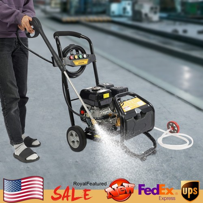 #ad Gasoline High Pressure Washer Gasoline Washer with Hose Cleaner Tool 7HP 3400RPM $308.19