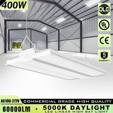 400W LED Linear High Bay Light Commercial Ceiling Hanging Lamp Dimmable -60000LM
