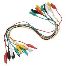10pcs 50cm Double Ended Alligator Clips Alligator Clips Wire Cable Test Wire F2M9
