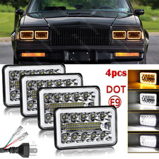 For Chevrolet Monte Carlo 1982-1987 El Camino 4pcs 4x6 Led Headlights Hilo Drl For Chevrolet Monte Carlo 1982-1987 El Camino 4pcs 4x6 Led Headlights Hilo Drl