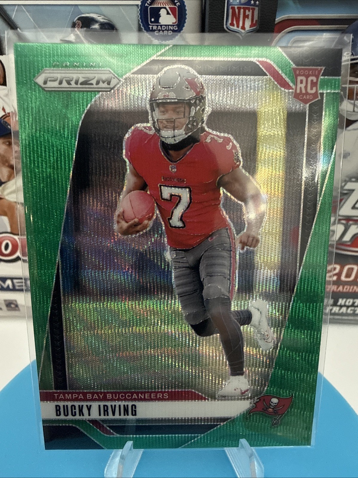2024 Panini Prizm - Rookies Bucky Irving #316 Green Wave Prizm (RC) Buccaneers