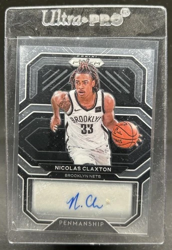 2020-21 Panini Prizm Nicolas Claxton Penmanship Auto Autograph #PE-NCL Nets
