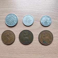 Mixed Coin Job Lot Of Pre Decimal Coins