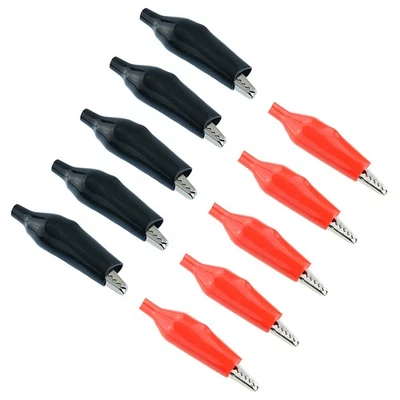 MARKENLOS Krokodilklemmen 28mm/35mm/45mm 60VDC Mini Krokoklemme Schwarz/Rot
