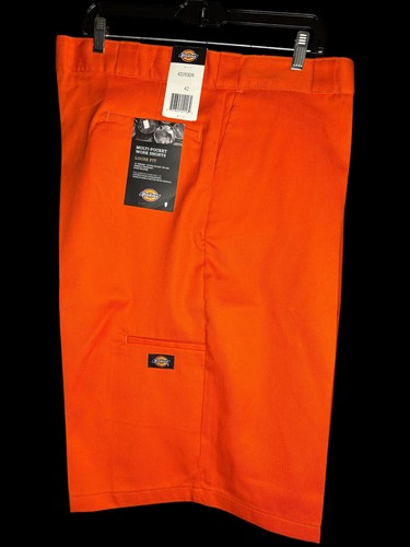 Dickies Herren Orange Loose Fit Handytasche Twill Premium Arbeitsshorts 42 Neu