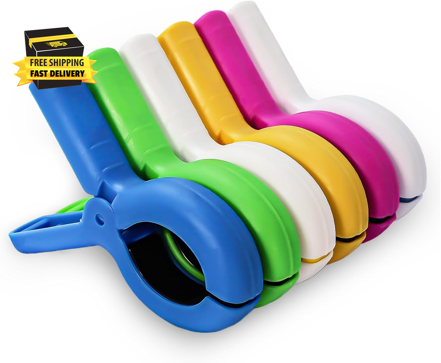 Large Towel Clips for Beach Chairs, 6 Pack Beach Towel Clips