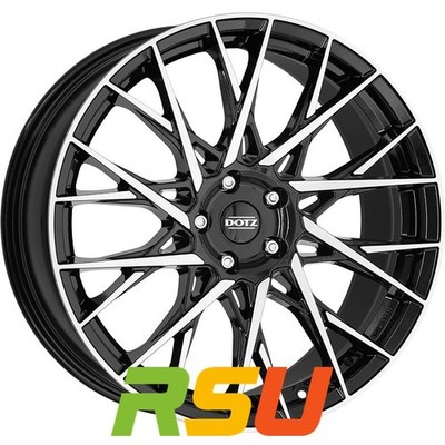 Dotz Fuji black/polished 8x18'' ET44 LK5 112 ML 57.1 Alufelgen 18 Zoll