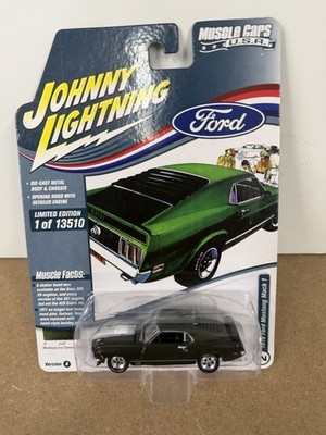 Johnny Lightning Muscle Cars USA Md Ivy Green 1970 Ford Mustang Mach 1 #2 1:64