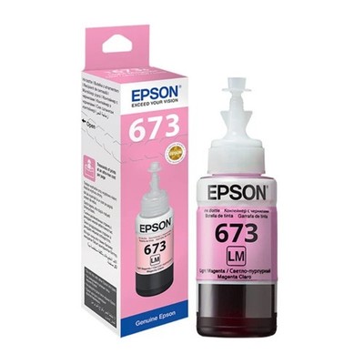 NEW Genuine EPSON T673 T6736 LIGHT MAGENTA INK 70ML LM For L800 / L805 / L1800