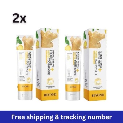 2x Ginger toothpaste Khing Khing Fresh Care herbal Mint Natural herbs 50g