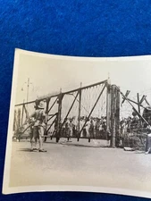 SHANGHAI CHINA  1937 ERA  VINTAGE PHOTOGRAPH  中国上海 1937 年复古照片  GUARDS CAGE ?