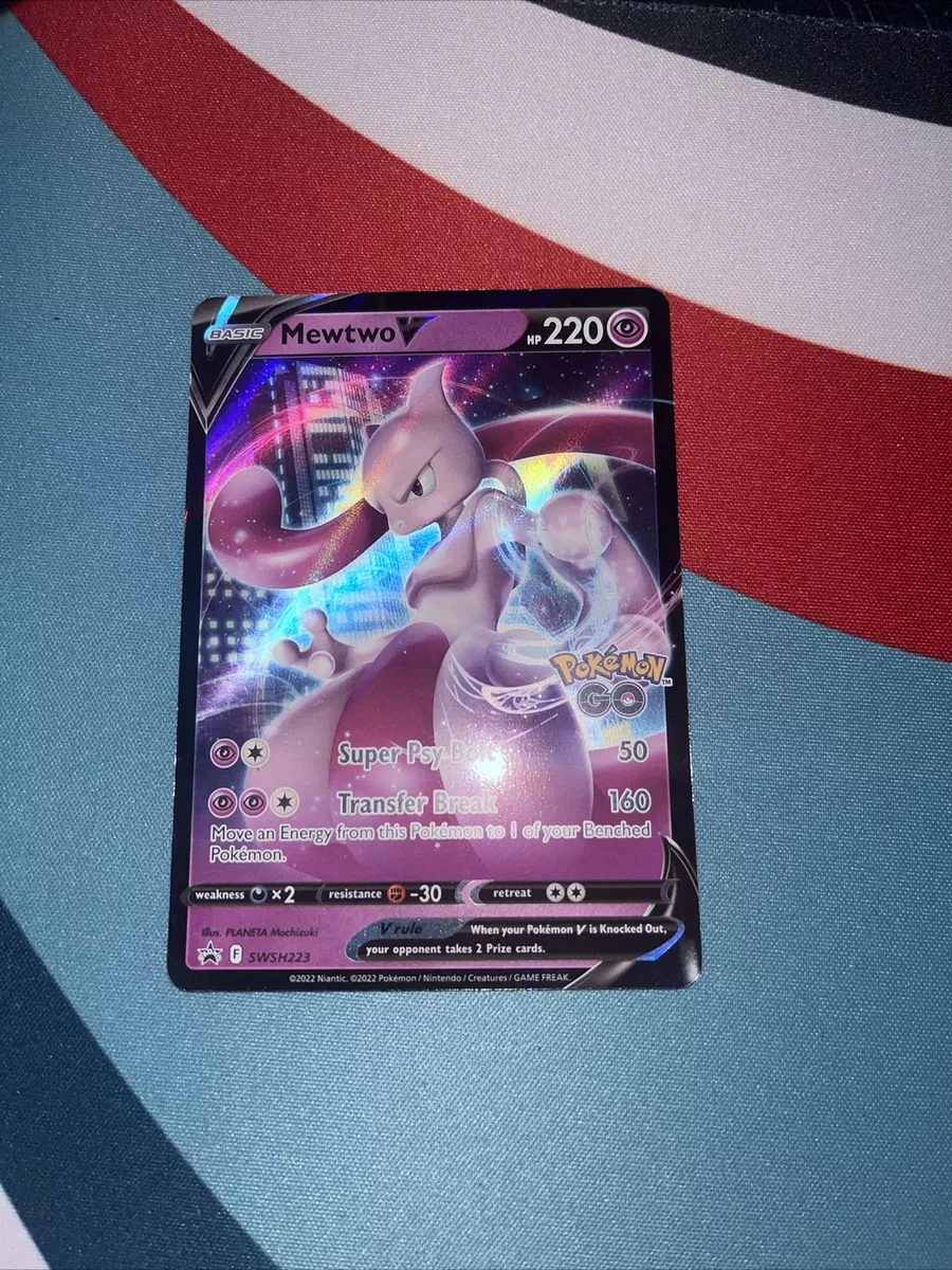 Pokemon - Mewtwo V -SWSH229 - Full Art - Black Star Promo - Pokemon Go