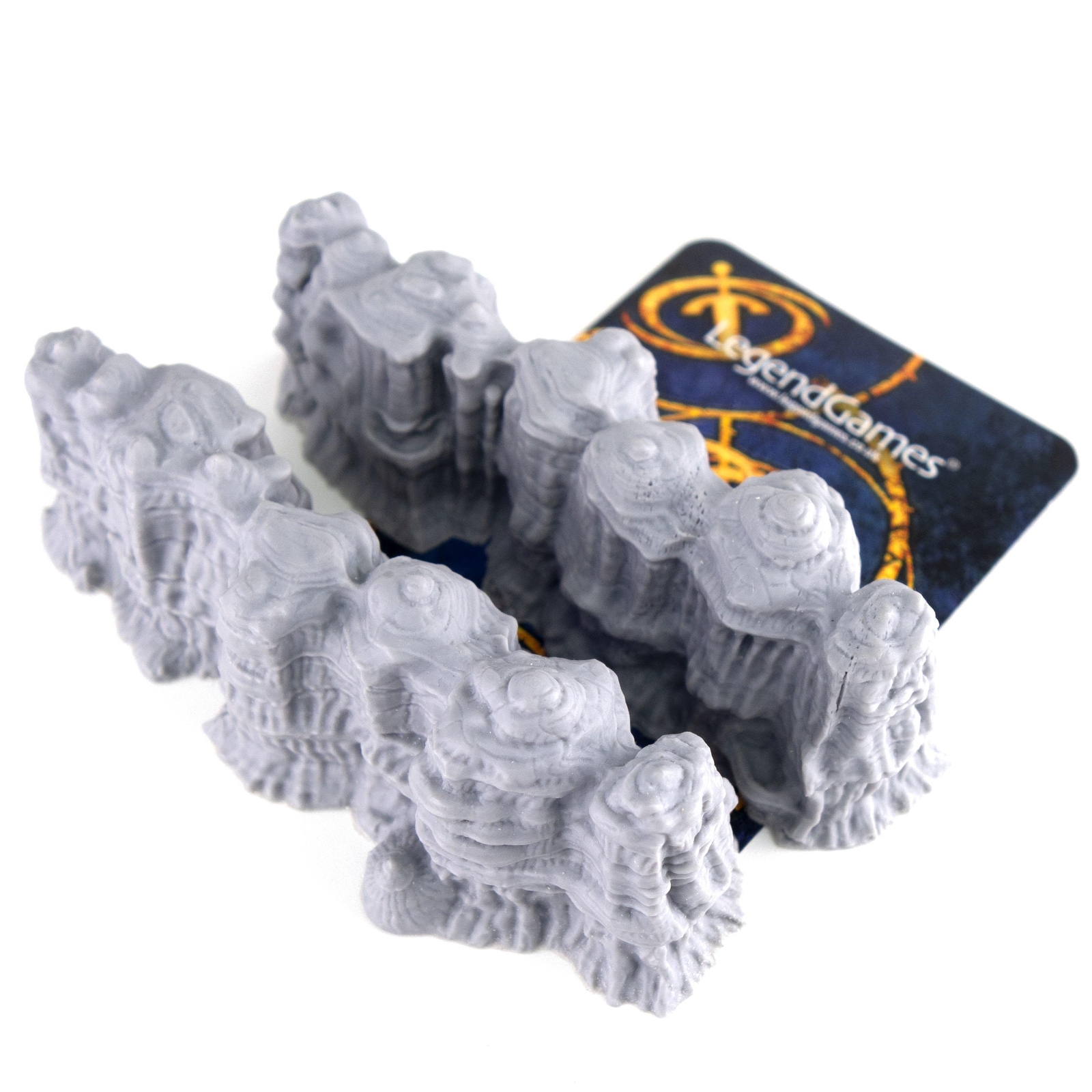 RPG Resin Scenery - Cavern Straight Walls x2 - Dungeon gaming terrain