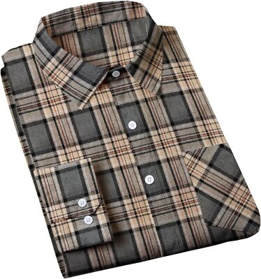 Camicia Collo button down Righe Tela Verde oliva da