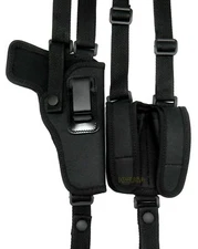 Right Hand Vertical Draw SHOULDER Holster + Mag Pouch for ANY 5" 1911 - CHOOSE