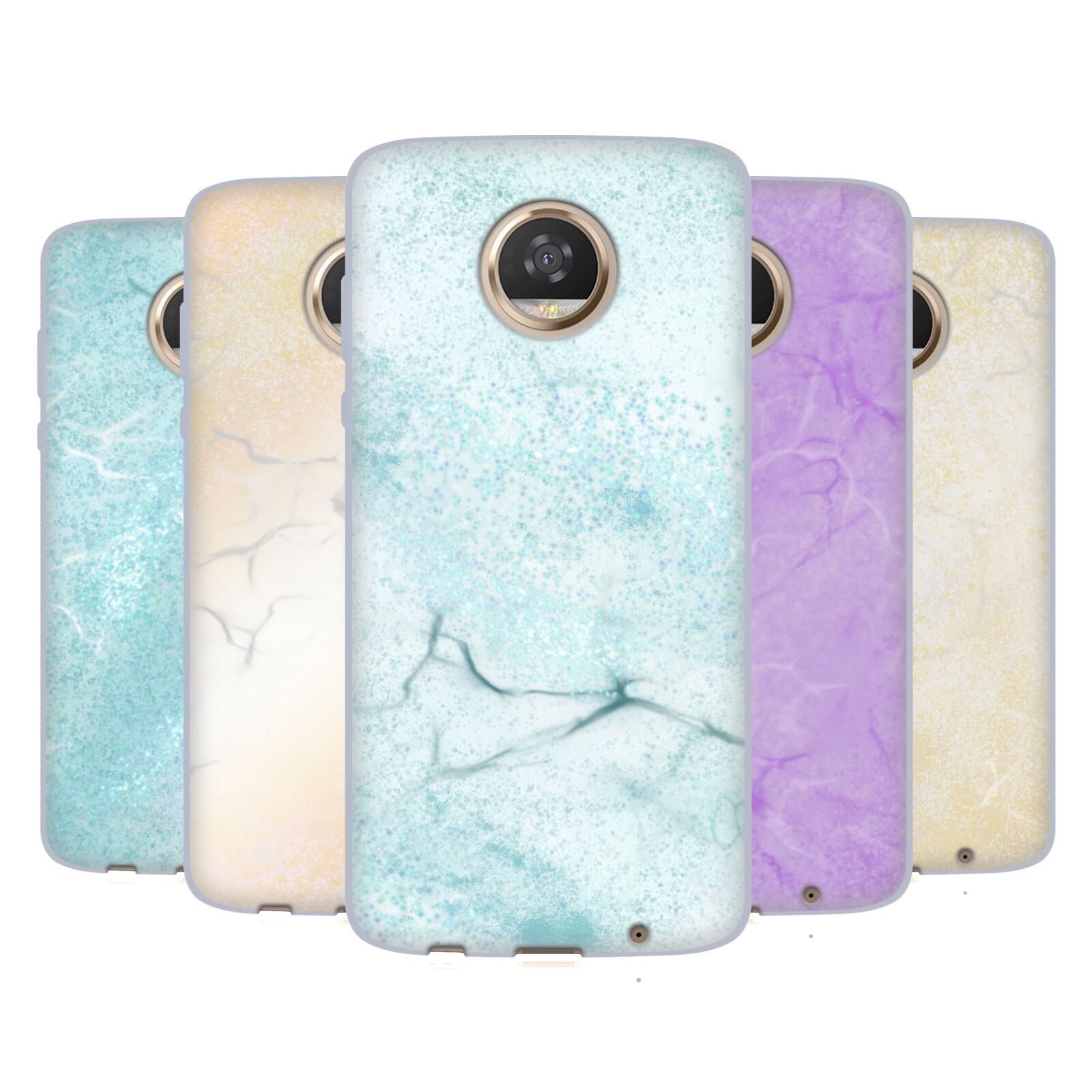 OFFICIAL SUZAN LIND PASTEL MARBLE SOFT GEL CASE FOR MOTOROLA PHONES
