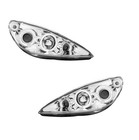 2 FEUX PHARE AVANT ANGEL EYES CHROME ELECTRIQUE PEUGEOT 307 PHASE 1