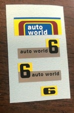 Aurora AFX Thermal Print Decals w/better chrome than original AUTO WORLD 6
