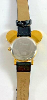 Disney Resort Mickey Watch Rhinechips Gold Brown Gold Face Japan Accutime SMALL $_57.JPG?set_id=8800005007 main image 4