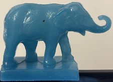Mold-A-Rama SMALL Elephant Souvenir Toy - AQUA BLUE - RARE