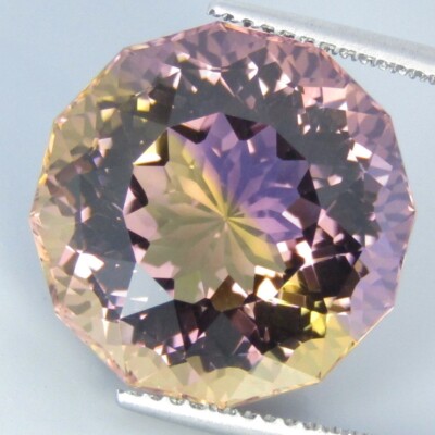 13.03Cts Elegant Natural Ametrine 14.7mm Round Precision Cut Gemstone Ref-VDO