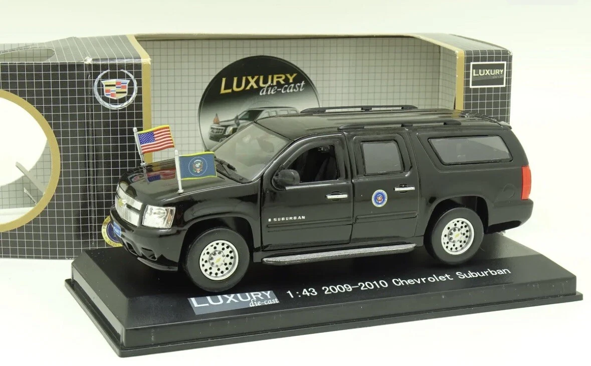 Luxury Secret Service- 2009-2010 Chevrolet Suburban Black - 1:43 Diecast In  BOX