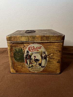 pipe tobacco container Vintage Square Pipe Tobacco Tin Cinco Handy Humidor Philadelphia Empty  Eisenlohr