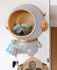 Astronaut 3D Wall Decor And Multifunctional 3 Hook Storage  Kids  Teens 
