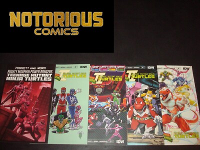 Mighty Morphin Power Rangers Teenage Mutant Ninja Turtles II 1-5 Complete Set D