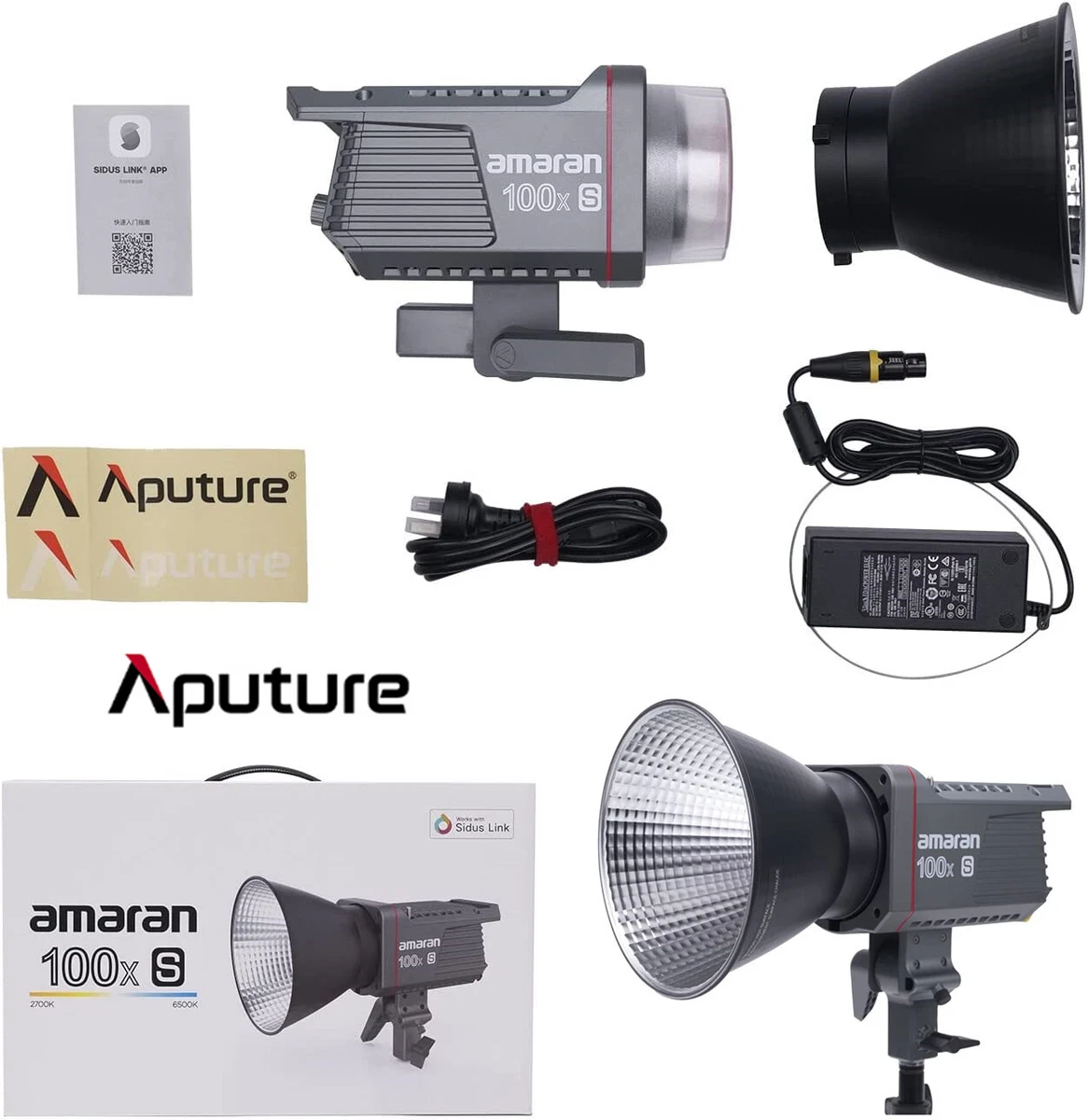 Aputure Amaran 100X S 100XS 100X-S Upgrade Led Video Light 2700k-6500K Bowens