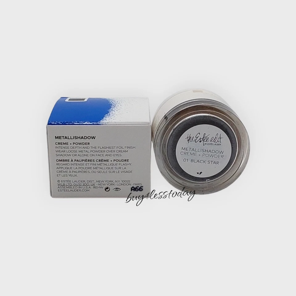 Crema en polvo Estee Lauder Metallishadow 01 Black Star 0,07 oz cada uno NUEVO Foto 3 de 4