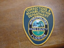 VINTAGE DADE COUNTY FLORIDA PRISONS COLLECTIBLE OBSOLETE SHOULDER PATCH BX 25#10