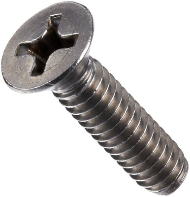 Bulk Qty 500 - M5 x 40mm DIN 965 Metric Phillips Flat Machine Screw Stainless
