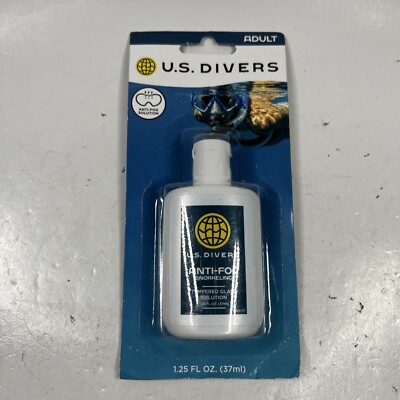 U.S. Divers Anti-Fog Snorkeling Tempered Glass Solution 1.25 oz Sealed