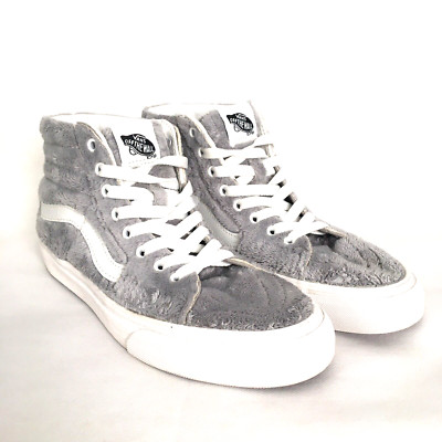 Vans Shoes Womens Size 8.5 Gray Plush Athletic Casual High Top Skater Sneakers