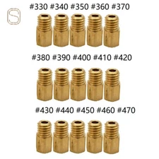 15Pcs Carburetor Main Jets Kit Mikuni VM TM TMX #330 #340-#460 #470 Motorcycle