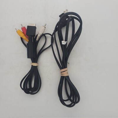 Official OEM Sony PlayStation Genuine AV Cable/ Power Cord PS1 PS2 FAT PS3 SLIM