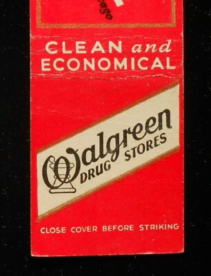 1940s Walgreen Drug Stores Koppers Chicago Coke Chicago IL Cook Co Matchbook