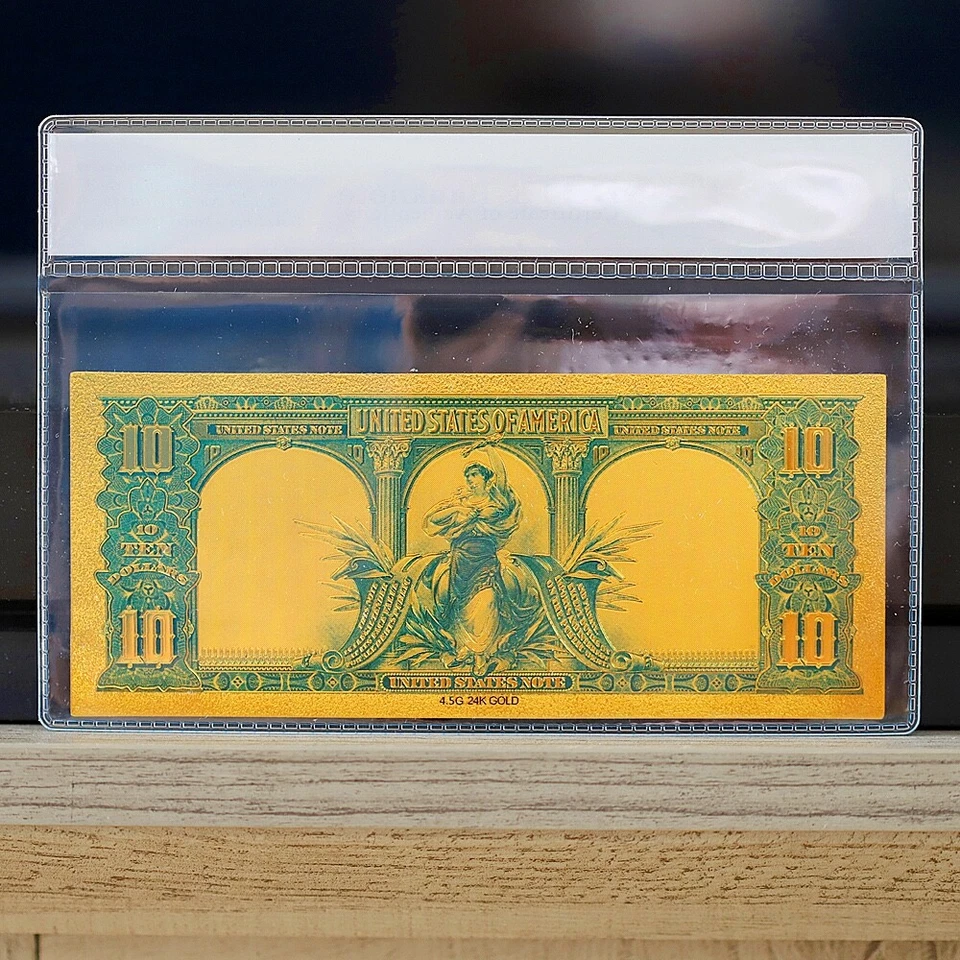 100mg 24K Gold 1901 $10 Ten Dollars Bison Legal Tender Currency with White COA - Image 2 of 2