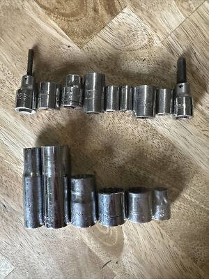 Lot of 17 Miscellaneous Tools Sockets Craftsman Matco Husky Thorsen USA JAPAN
