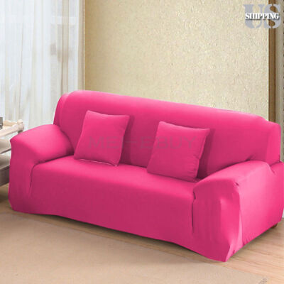 1 2 3 4 Seater Stretch Sofa Cover Slipcover Solid Chair Couch Cover Protector