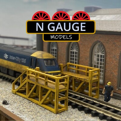PAINTED- N Scale Gauge 1:148 Access Maintenance Platform (Short) (Yard 160)