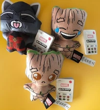 3 Collectible MARVEL MOODI VERSA PLUSH ANIMAL 4" - 2 X Groot —1 X Rocket