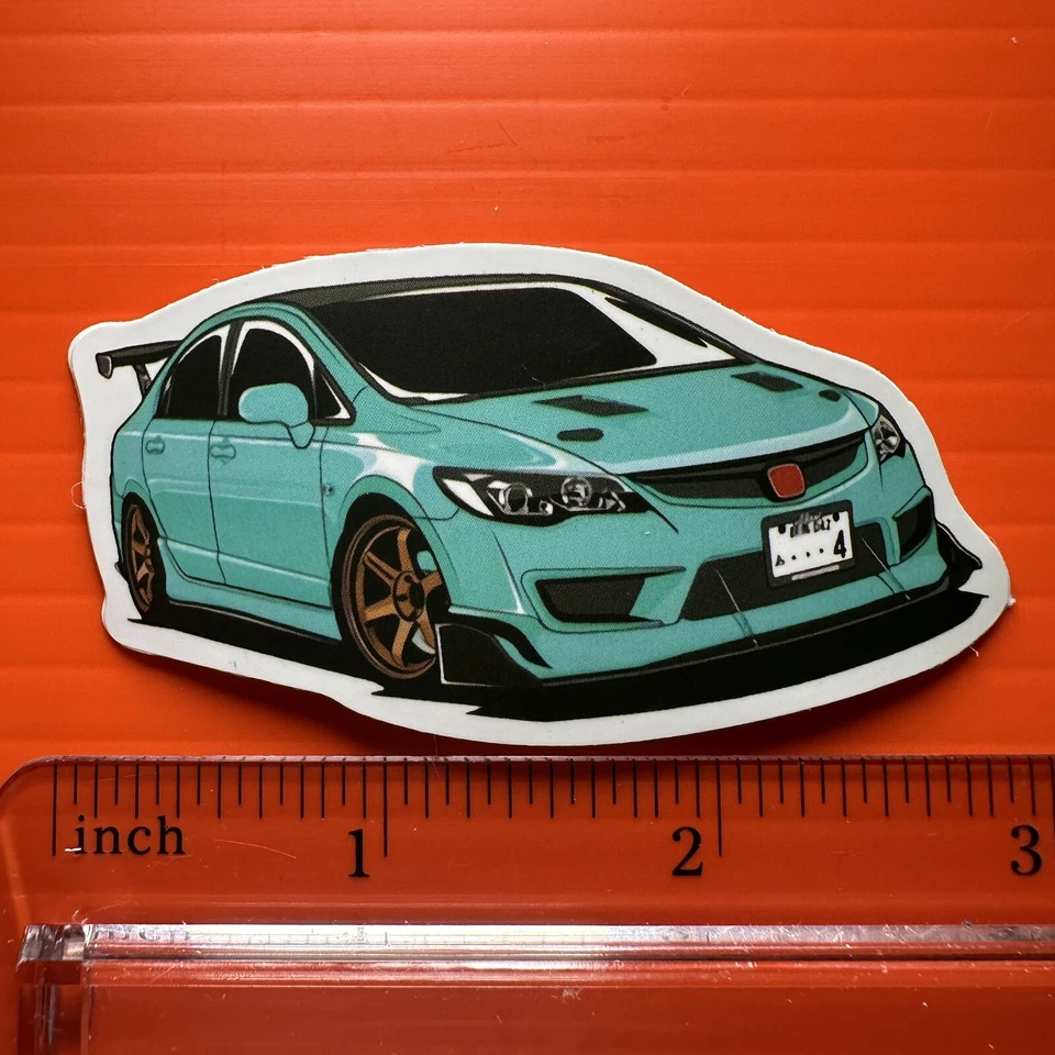 Honda Civic Type R Sticker Decal Racing Car Skateboard Laptop Flask JDM
