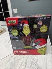 Dr. Seuss The Grinch in Christmas PJ's Airblown Inflatable Yard Decor