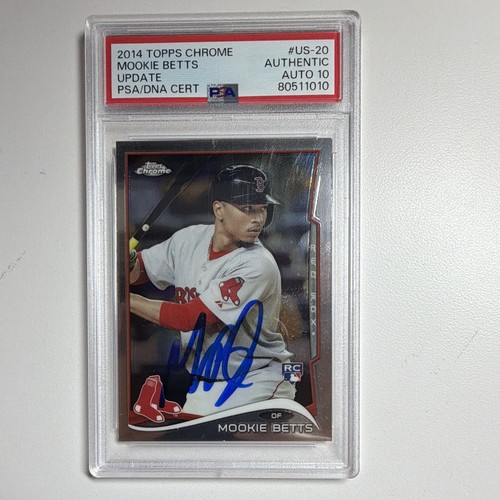 Topps Chrome 2014 Mookie Betts Boston Red Sox Rookie Auto #US-20 PSA 80511010