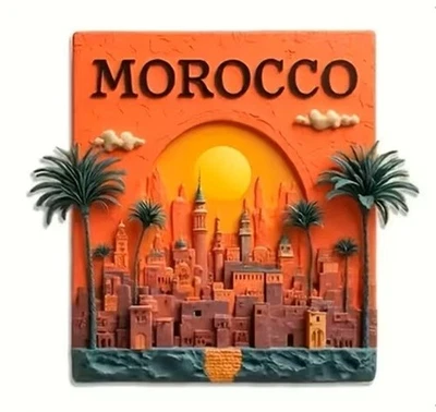 Fridge Magnet Morocco Themed Moroccan Heritage Morocco African Culture 2d Magnet - Image 1 of 4