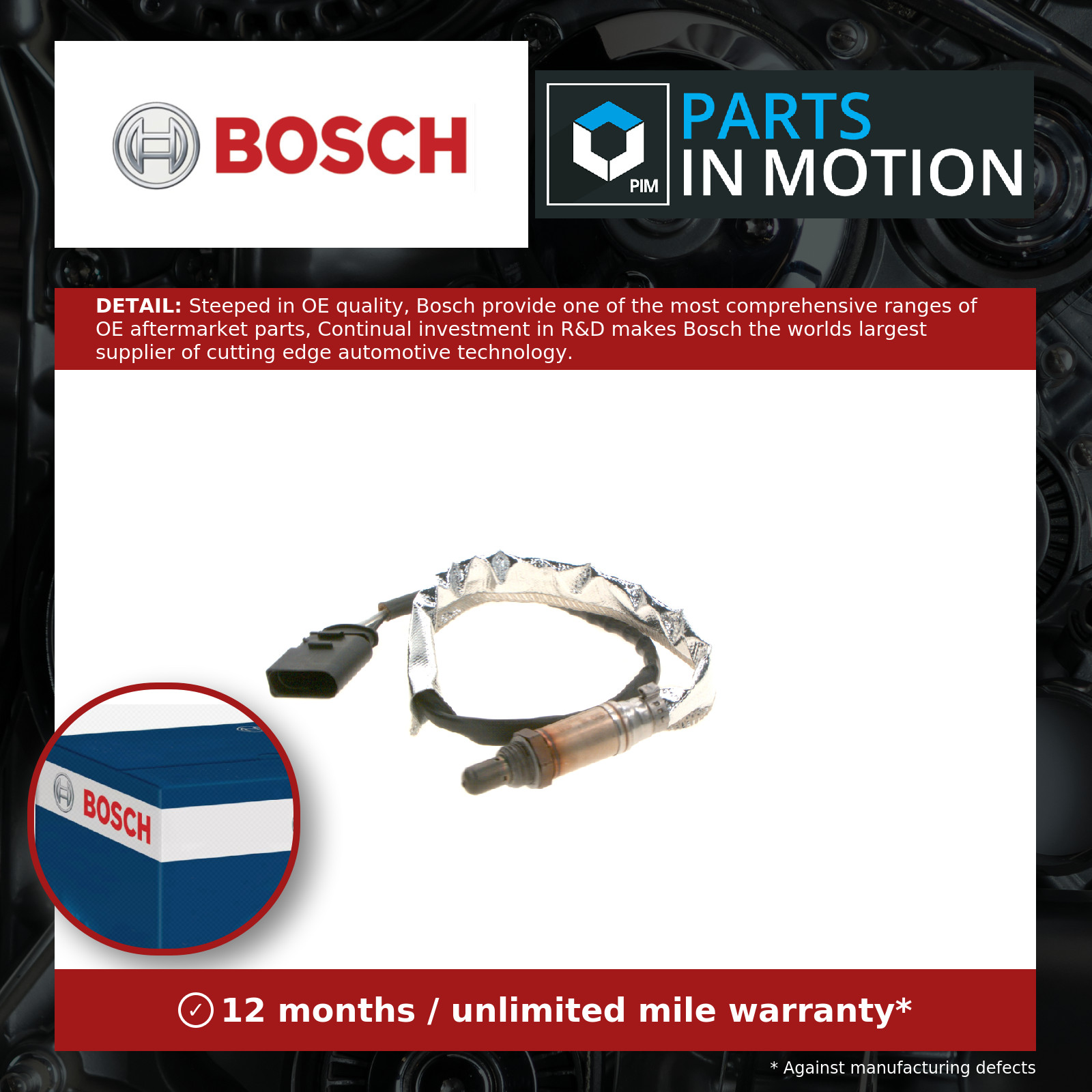 Lambda Sensor fits VW GOLF Mk4 Pre Cat 1.8 2.3 97 to 03 AGU Oxygen Genuine Bosch