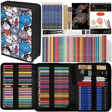 99 PCS Drawing Set, with 50 Page Pad, Coloring Colorful